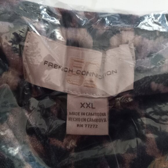 French Connection Women's Leopard Velvet Dress Size L,XL,XXL NWT  Pockets NWT - Picture 11 of 16